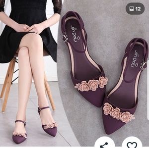 Purple jelly sandals